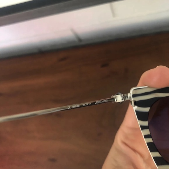 CHROME HEARTS Laurita Lynn sunglasses zebra stripe mirrow lens MBS/SS Silver. - Picture 2 of 10